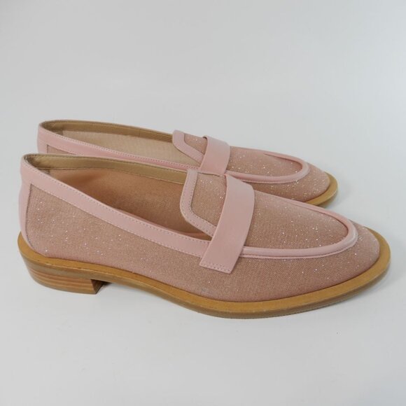Stuart Weitzman Palmer Slip on LOAFERS Flats Size 6 Pink Shimmer Mesh NEW $475 - Picture 5 of 16